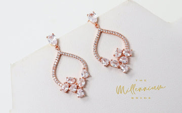 Cubic Zirconia Drop Crystal/Diamond Earrings, Dainty Bridal Jewelry, Bridal Earrings, Crystal Bridal Earrings, Statement Earrings Cz